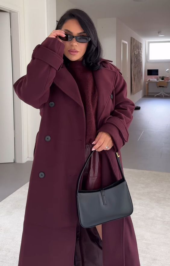 Marceline Burgundy Coat